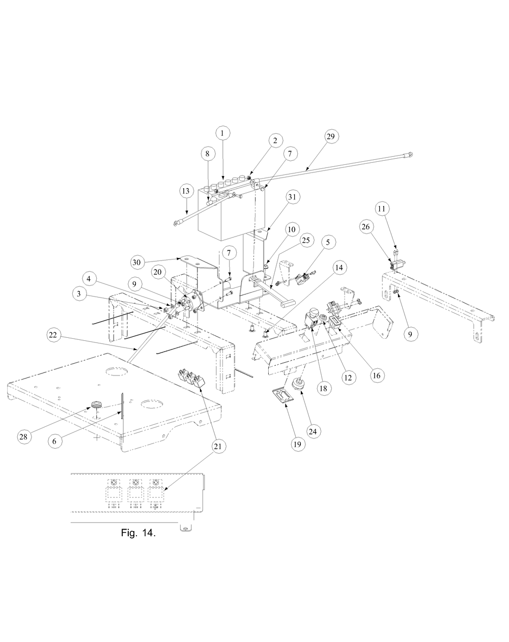Electrical Assembly Kawasaki Diagram and Parts List for 3654 53AB5B8K100-ZT54 Cub Cadet Lawn Mower